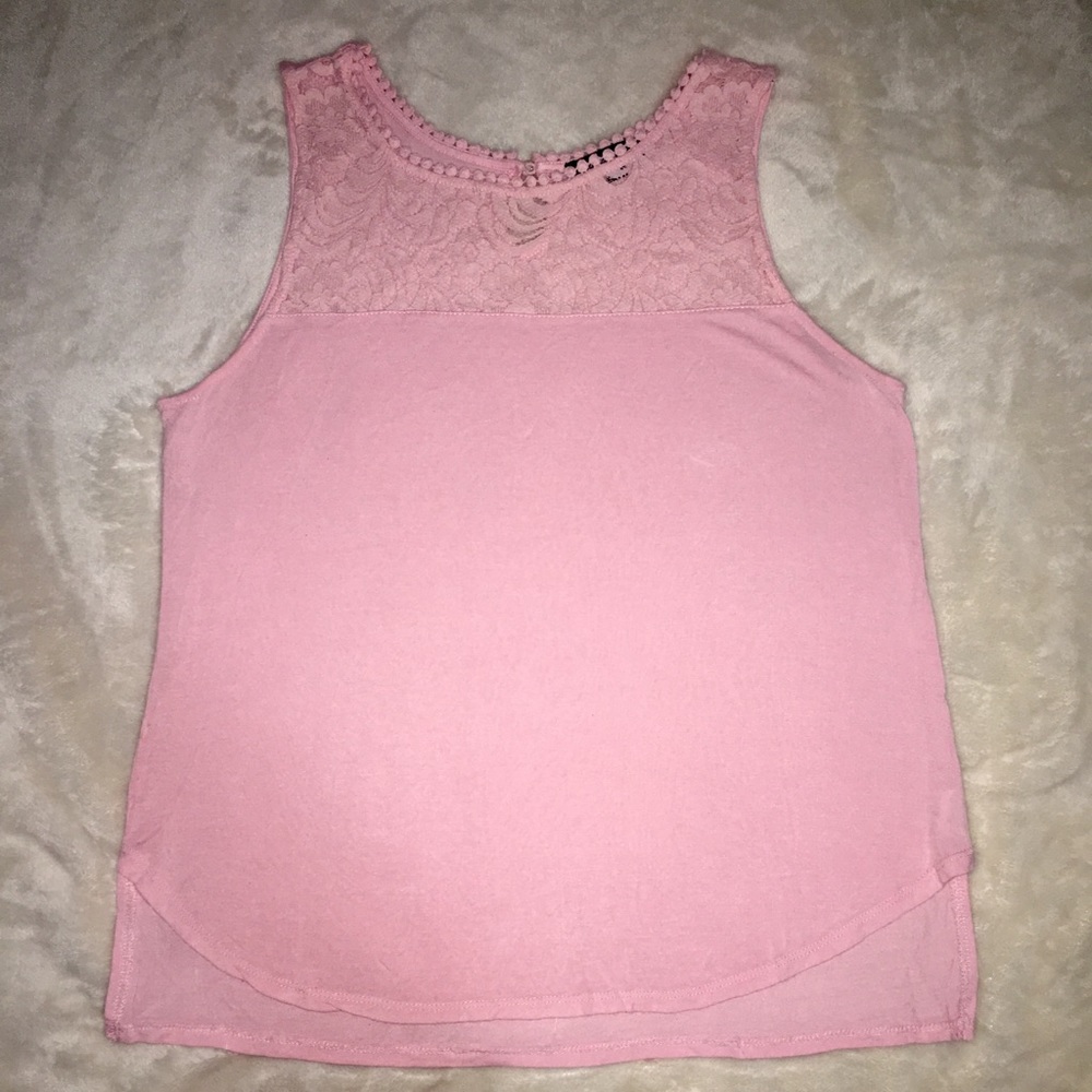 Cute Lace pink tank